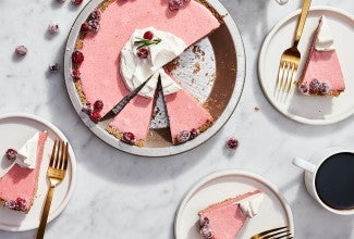 Sliced Cranberry Chiffon Pie